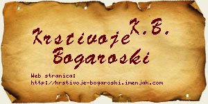 Krstivoje Bogaroški vizit kartica